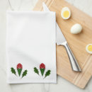 Buscar flores rojas paños de cocina Moderno