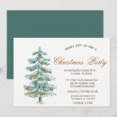 Buscar árbol verde invitaciones de navidad Dorado