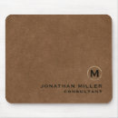 Buscar cuero marrón alfombrillas de raton Monograma