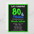Buscar verde del neón invitaciones Fiesta