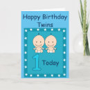 Buscar gemelos tarjetas de cumpleaños bebés