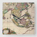 Buscar antique map relojes de pared Maps