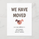 Buscar nuevo perro tarjetas Nos hemos mudado