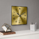 Buscar metálico relojes de pared Monograma