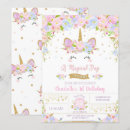 Buscar arco iris unicornio invitaciones Floral