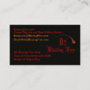 Buscar diablo tarjetas de visita Fuego