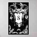 Buscar gato gótico posters Blanco y negro