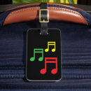 Buscar notas musicales etiquetas para maletas Colorido