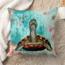 Buscar arte de la tortuga cojines Azul