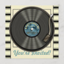 Buscar tocadiscos invitaciones Retro