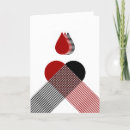 Buscar corazón geométrico tarjetas Blanco