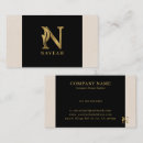 Buscar letra n tarjetas de visita Elegante
