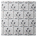 Buscar pájaros elegantes azulejos Vintage