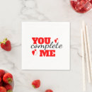 Buscar romántico servilletas Rojo