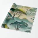 Buscar paisaje papel de regalo Acuarela