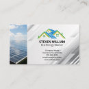 Buscar energía limpia tarjetas de visita Solar