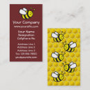 Buscar abeja tarjetas de visita Negro