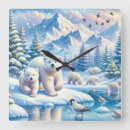Buscar oso polar relojes de pared Invierno