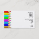 Buscar lápices coloreados tarjetas de visita Profesores
