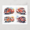 Buscar pequeño bombero postales General y unisex