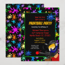 Buscar del fiesta de paintball invitaciones Invitados