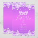 Buscar máscara púrpura invitaciones Fiesta