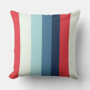 Buscar rayas azules y rojas cojines Rojo