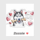 Buscar husky siberiano pegatinas Perro blanco y negro