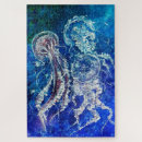 Buscar medusas puzzles Azul