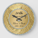 Buscar 50th wedding anniversary relojes de pared Elegant