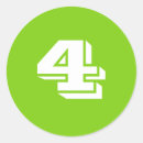 Buscar número cuatro pegatinas General y unisex