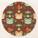Buscar gatos lindos posavasos Patrón de gato