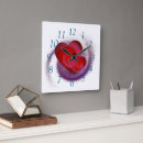 Buscar rojo carmesí relojes de pared Escarlata