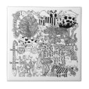 Buscar animales azulejos Blanco y negro