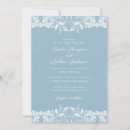 Buscar azul polvoriento boda invitaciones Vintage