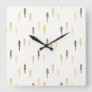 Buscar árbol navidad cuadrados de relojes de pared Geométrico