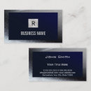 Buscar borde azul tarjetas de visita Sencillo