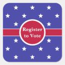 Buscar registro cuadradas pegatinas Votante