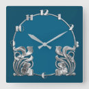 Buscar art deco relojes de pared Azul