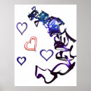 Buscar corazones abstractos posters Blanco