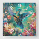 Buscar colibri relojes de pared Flores