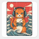 Buscar japonés retro pegatinas Gato