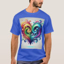 Buscar corazón del arco iris camisetas Para él