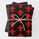 Buscar fleur lis de papel de regalo Negro