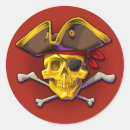 Buscar cráneo rojo pegatinas Pirata