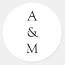 Buscar iniciales boda pegatinas Minimalista