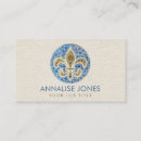 Buscar fleur lis de tarjetas de visita Azul