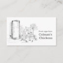 Buscar gallina blanco y negro tarjetas de visita Gallinas
