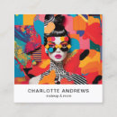 Buscar arte pop tarjetas de visita Moda