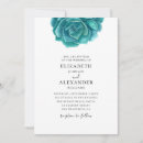 Buscar la turquesa boda invitaciones Floral